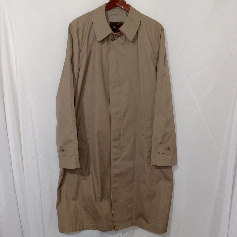 Men's Beige Trench Coat - Classic Single-Breasted Overcoat